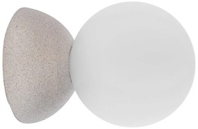 Сива стенна лампа, височина 10 cm Creta - SULION