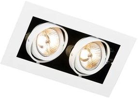 Модерен вграден прожектор бял 2-светлинен регулируем - Oneon 70