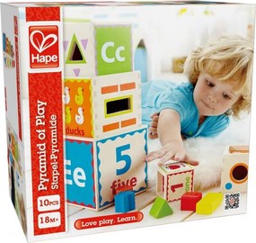 Hape - Дървени кубчета сортер H0413