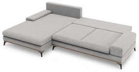 Светлосив ъглов разтегателен диван , ляв ъгъл Planet - Windsor &amp; Co Sofas