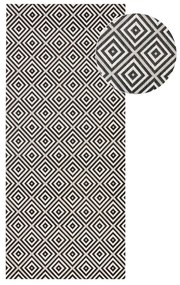 Черно-бял килим на открито , 80 x 200 cm Karo - NORTHRUGS