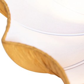 Дизайнерска таванна лампа злато коприна 52 см 3-светлина - Plu