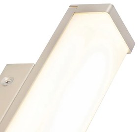 Стена лампа за баня стомана 32 см с LED IP44 - Cascada