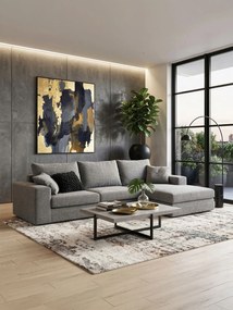 Ъгъл диван Mission-Customizable-250φ 165β cm.-Light gray