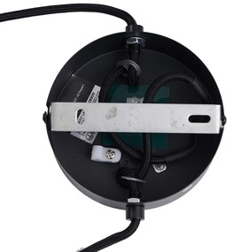 Японски висящ абажур черен с бамбук 2-светлинен - Kea