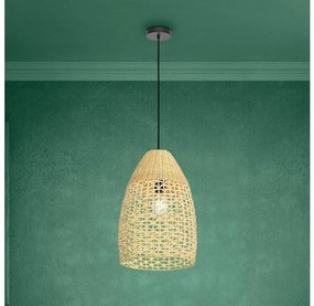 Eglo 390237 - Пендел SAMBUCONA 1xE27/40W/230V Ø 35 см бамбук