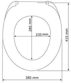 Лесно затваряща се тоалетна седалка Новини, 45 x 38,8 cm Frog - Wenko