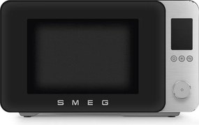 Комбинирана микровълнова фурна с горещ въздух SMEG Collezione MOC02BLMEU, 900W, 27 л, 25 програми, Плавно затваряне, Индивидуални настройки, Черен мат