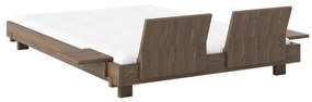 Кафяво двойно легло 140x200 cm от масивен бор с включена подматрачна рамка Social – Karup Design