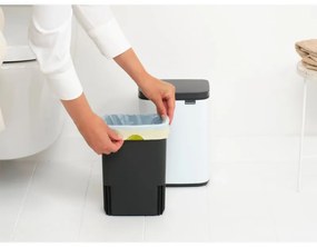 Кош за боклук Brabantia Bo Small 1006621, 4 л, Плавно и безшумно отваряне, Противоплъзгаща основа, Бял
