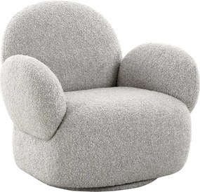 Светлосиво кресло от букле Messina – House Nordic