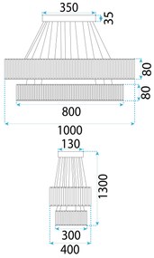 Пендел LED APP1546-CP2 CHROME