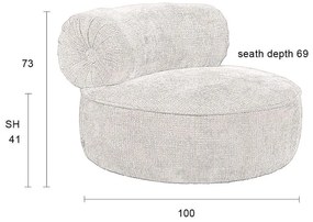 Оранжев фотьойл Tilbury - Dutchbone