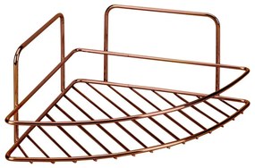 Ъглов стенен стоманен рафт за баня в меден цвят Reflex - Metaltex