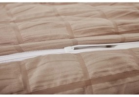 Кафяво крепово спално бельо за единично легло 140x200 cm Naomi – My House