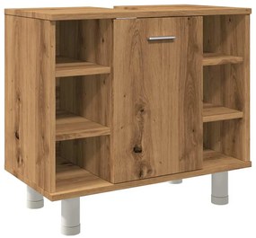 856145 vidaXL Шкаф за баня, дъб артизан, 60x32x53,5 см, инженерно дърво