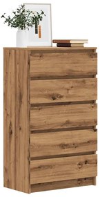 855997 vidaXL Скрин с чекмеджета, дъб артизан, 60x36x103 см, инженерно дърво