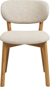 Бежов/в естествен цвят тапициран трапезен стол Dunkirk – House Nordic