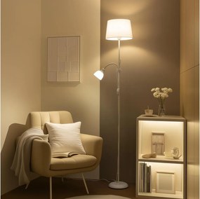 Brilagi - Подова лампа CERIA 1xE27/100W/230V + 1xE14/25W бяла