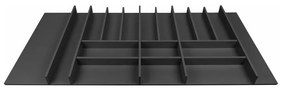 Черен ораганайзер за чекмедже 108 x 47 cm Wood Line - Elletipi