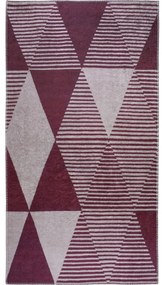 Миещ се килим в цвят бордо 80x150 cm - Vitaus