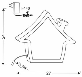 Розова бебешка лампа House - Candellux Lighting