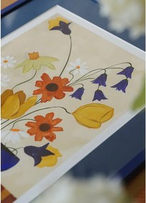 Постер 30x40 cm Colourful Bunch in Blue Vase – Frankie Penwill – The Poster Club