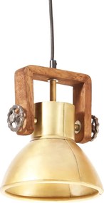 320534 vidaXL Индустриална пенделна лампа 25 W месинг кръгла 19 см E27