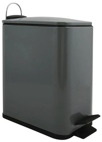 Тъмносиво стоманено кошче за боклук с педал 5 l Erik – Spirella