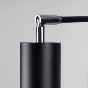 Черно метално висящо осветително тяло Virta – Sollux