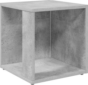 809012 vidaXL Странична маса, бетонно сива, 33x33x34,5 см, инженерно дърво
