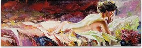 "Гола момиче" картина на платно цифрово печатане 120x40x3см.