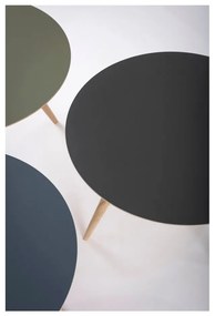 Странична маса от дъбово дърво с черен плот , ⌀ 55 cm Arp - Gazzda