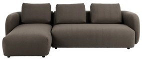 Сиво-кафяв ъглов диван от плат букле (ляв ъгъл) Imola – Bonami Selection