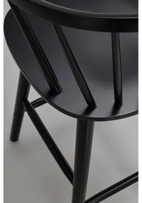 Черен бар стол от каучуково дърво Carmen - Rowico