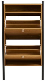 Накланяща се стойка за обувки от декор от дъб в естествен цвят 62x118x26 cm Barco – House Nordic