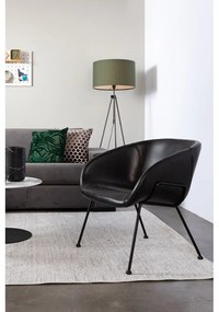 Черно кресло от изкуствена кожа Feston - Zuiver