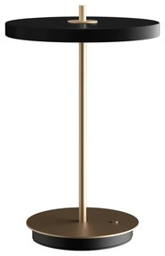 Черна LED затъмняваща се настолна лампа с метален абажур (височина 31 cm) Asteria Move – UMAGE
