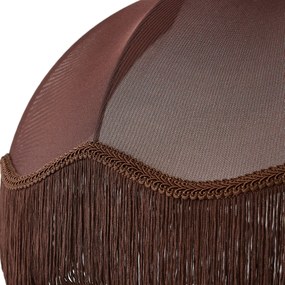 Кафяв текстилен абажур с бял интериор 45/15/21.5 - Heritage