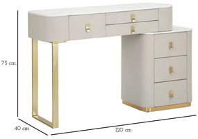 Конзолна маса в бежово-златисто 40x120 cm Beauty – Mauro Ferretti