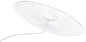 Бяло LED висящо осветително тяло с метален абажур Lund – Candellux Lighting