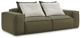 Зелен диван от изкуствена кожа 260 cm Boheme – Bobochic Paris