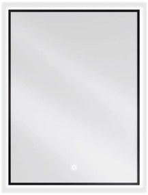 Mexen Erma огледало за баня с подсветка 60 x 80 см, LED 6000K, против пара, черна рамка - 9814-060-080-611-70