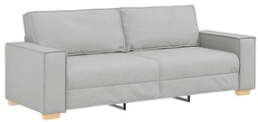 4104998 vidaXL 3-местен диван, облачно сив, 180 см, плат