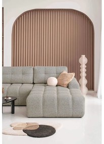 Светлокафяв разтегателен модулен ъглов диван с място за съхранение (десен ъгъл) Lulu – Miuform
