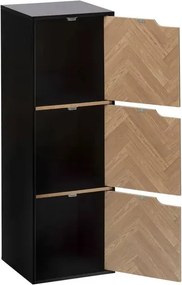 Рафт 5five Mix'n Door Chevrons, 3 отделения, Черен