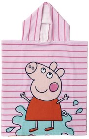 Хавлия пончо с качулка Peppa Pig Розов 50 x 115 cm