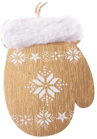 Комплект от 2 висящи дървени орнамента във формата на ръкавица, височина 10,7 см - Dakls