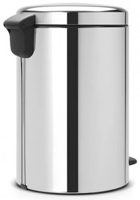 Кош за боклук с педал Brabantia NewIcon 649048, 20 л, Плавно затваряне, Противоплъзгаща основа, Метална вътрешна кофа, Инокс