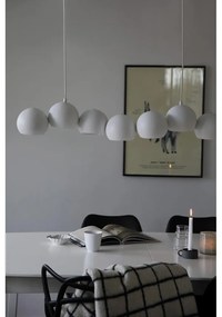 Бяло висящо осветително тяло с метален абажур Cupolo – Markslöjd